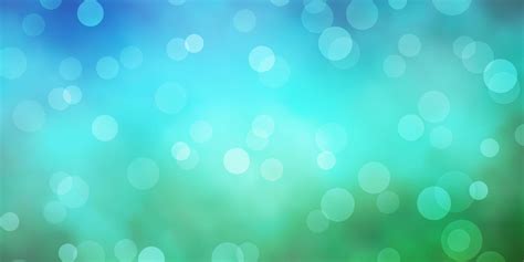 Light Blue Green vector background with bubbles Abstract colorful disks ...