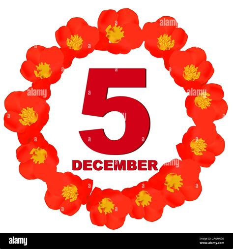 December 5 icon. For planning important day. Banner for holidays and ...