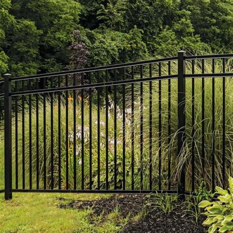 Freedom (Actual: 4.53-ft x 7.89-ft) Heavy Duty New Haven Black Aluminum ...