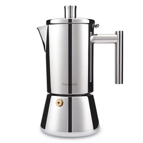 Easyworkz Diego Stovetop Espresso Maker Stainless Steel Italian Coffee ...