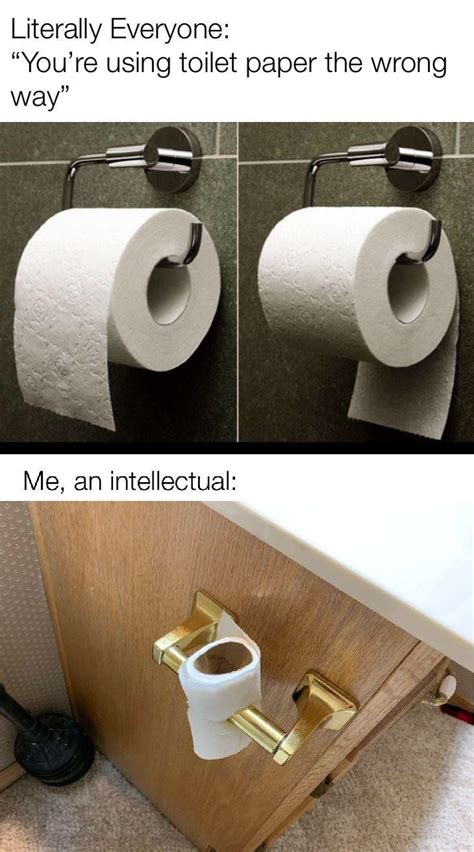 Using the toilet paper wrong | Funny friday memes, Funny memes, Toilet ...