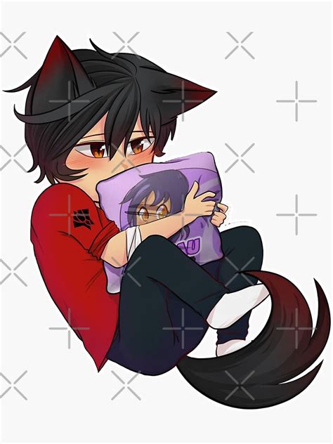 "Aaron Lycan with Waifu Aphmau Lycan" Sticker for Sale by Mehtab Khatik ...