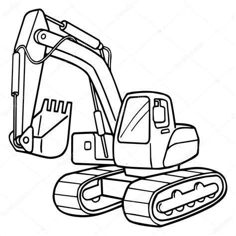 Excavator cartoon illustration isolated on white — Stock Vector ...