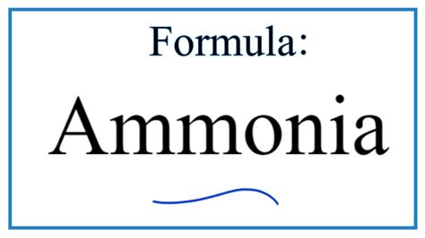 How to Write the Formula for Ammonia (Nitrogen trihydride) - YouTube