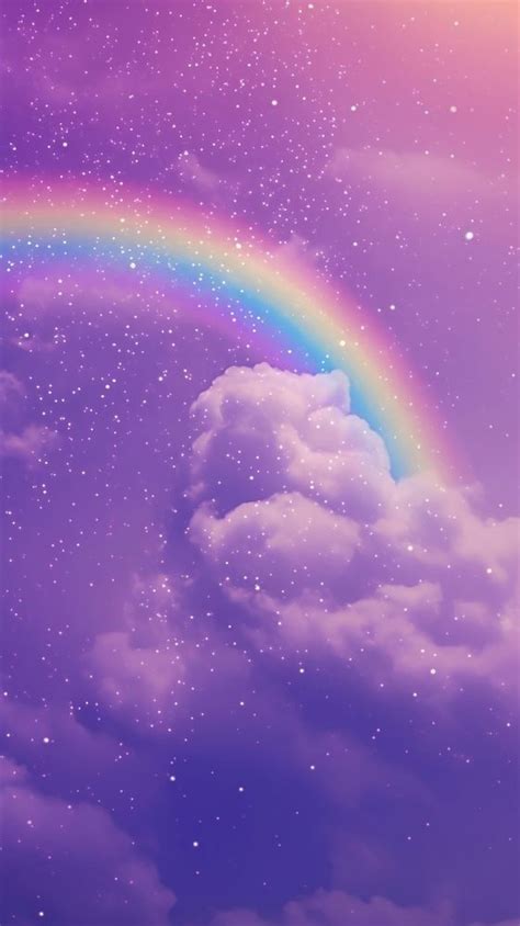 Cloud rainbow and glitter purple | Premium Photo - rawpixel