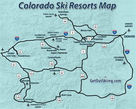 Colorado | Colorado skiing, Colorado ski resorts map, Colorado map