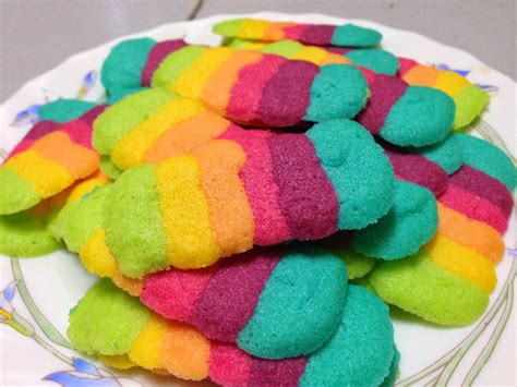 Rainbow Cookies Recipe; Biskut Lidah Kucing | Just An Ordinary Guy