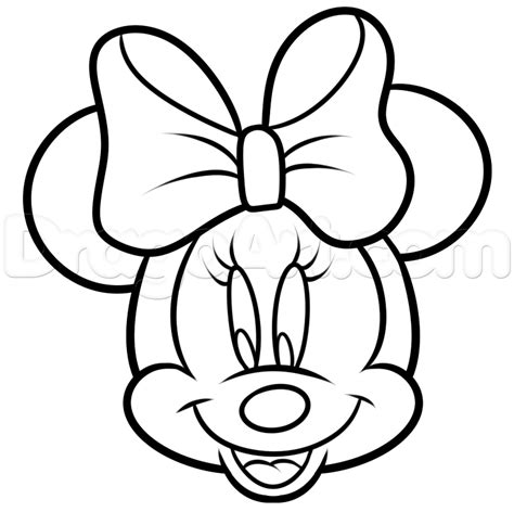 How to Draw Minnie Mouse Easy, Step by Step, Disney Characters ...