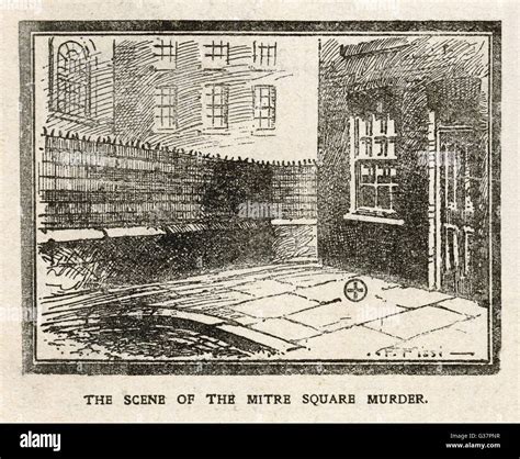 The corner of Mitre Square, in the City of London, where the body of ...