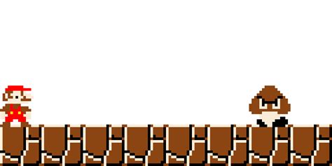 Mario vs goomba pixel art