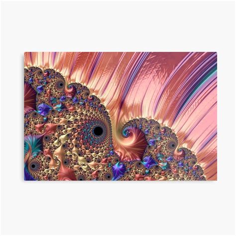 Pink, Purple and Aqua Mandelbrot Set Fractal Art Metal Print This ...