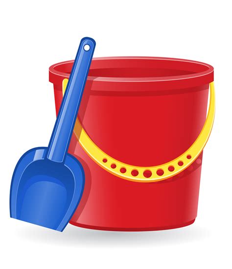 plastic bucket and shovel vector illustration 494149 Vector Art at Vecteezy