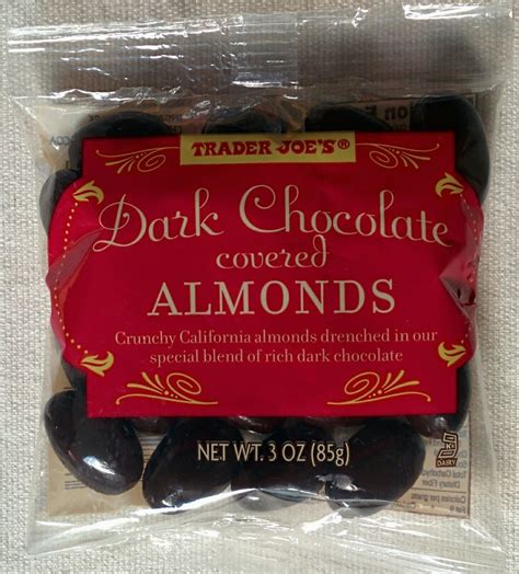 Trader Joe's Nutrition Labels: Trader Joe's Dark Chocolate Covered Almonds