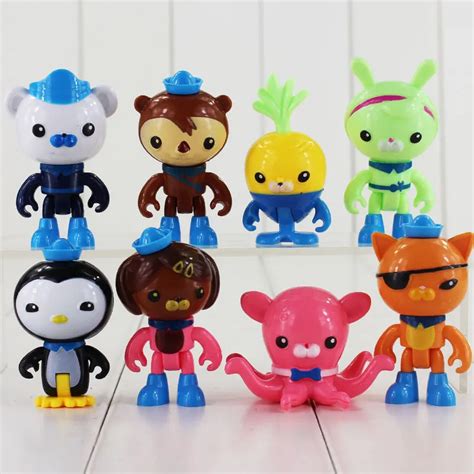 8Pcs/Set Octonauts figure toy peso captain Barnacles kwazii shellington ...