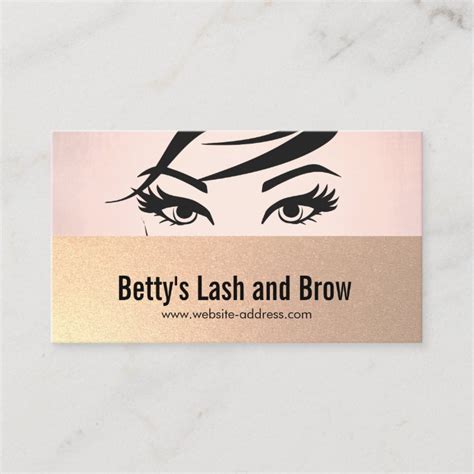 Eyelash Extensions and Brow Specialist Salon Business Card | Zazzle