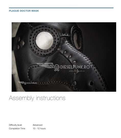 Plague Doctor Mask Pattern - DIY Pattern - Pdf Download - Video Tutorial