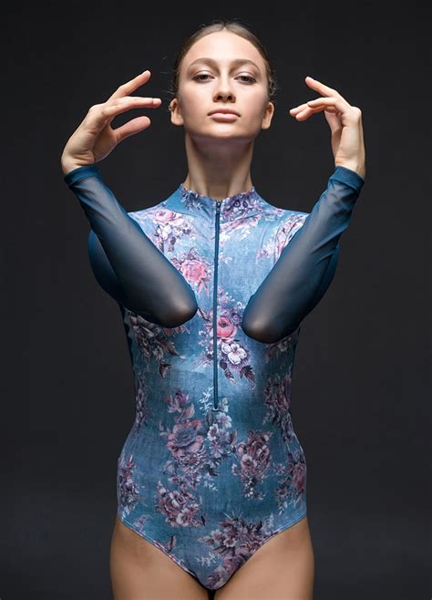 Women's Leotards, Eleve Dancewear, Amber Full Back Denim Leotard, $98. ...