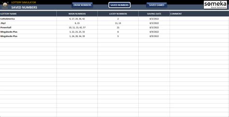 Excel Lottery Simulator | Lottery Simulator Spreadsheet