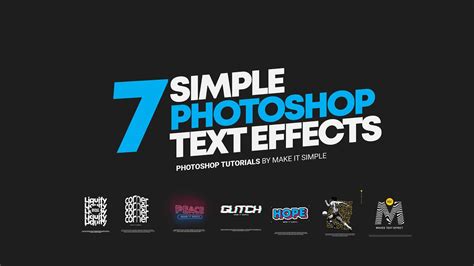 Photoshop Tutorial: 7 Simple Text effects for Beginners (Part 1 ...