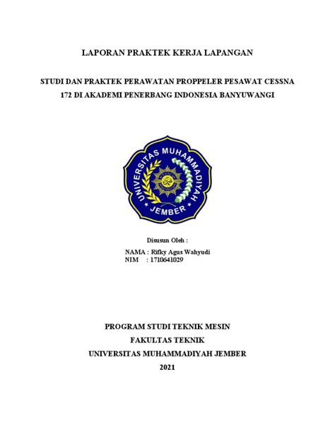 Contoh Cover Lap Pkl Pdf