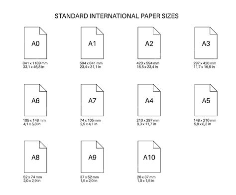 Premium Vector International Paper Sizes