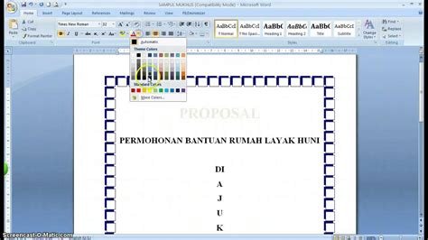 cara pembuatan proposal lakaran