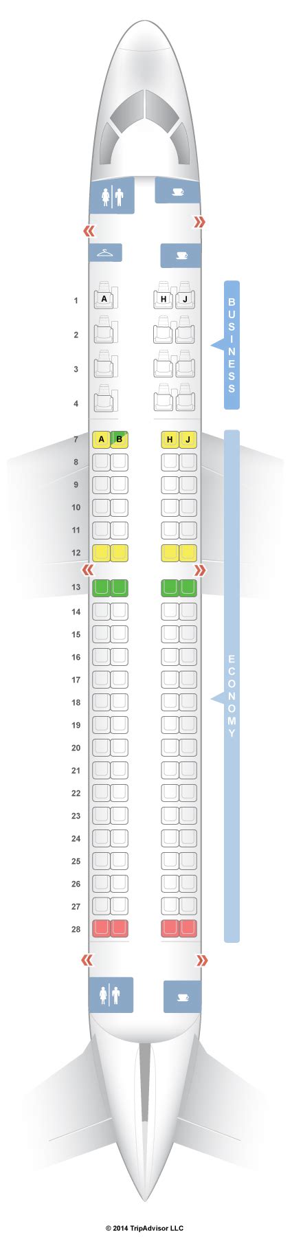 Seatguru Seat Map Royal Jordanian Embraer Erj 195 E95