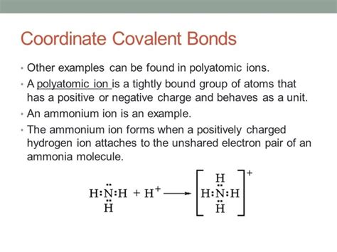 Coordinate Covalent Bond Examples Lewis Structure