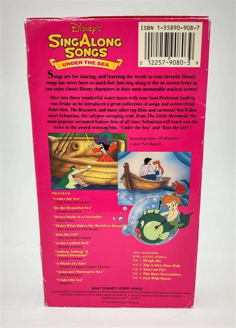 Under The Sea Disneys Sing Along Songs Volume 6 Vhs Walt Disney Porn