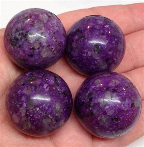 sugilite gemstone sphere crystal healing meditation stones reiki