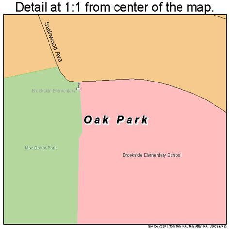 oak park california street map 0653116