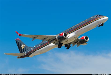 Embraer 195lr Erj 190 200lr Royal Jordanian Airline Aviation