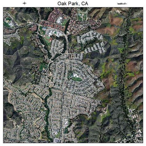 aerial photography map of oak park ca california