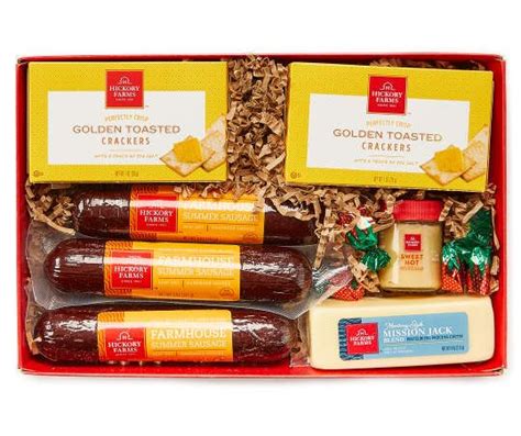 hickory farms holiday celebration meat and cheese food t set 23 2 oz