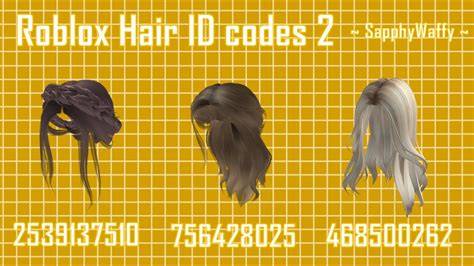 Roblox Hair Codes Hair Ids Roblox Cuitandokter