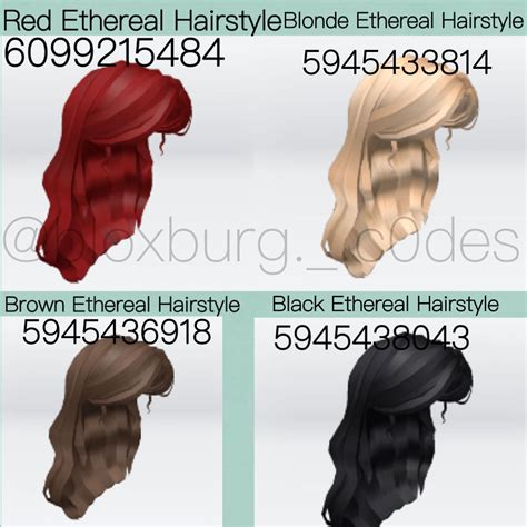 Roblox Hair Codes • Roblox Hair Codes