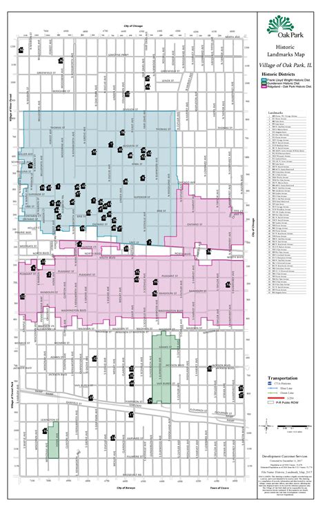 historic district boundaries village of oak park