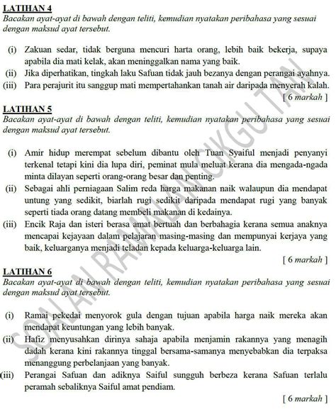 contoh karangan peribahasa spm peribahasa penting spm contoh soalan