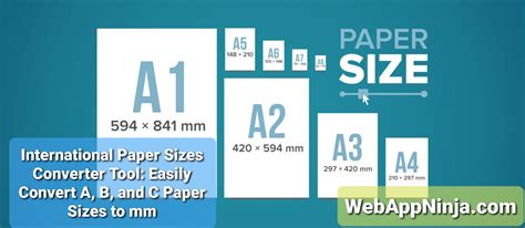 International Paper Sizes Converter Tool Easily Convert A B And C