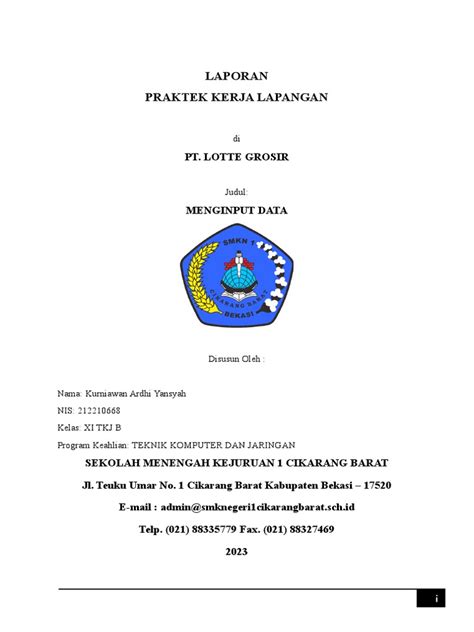 Cover Laporan Pkl Pdf