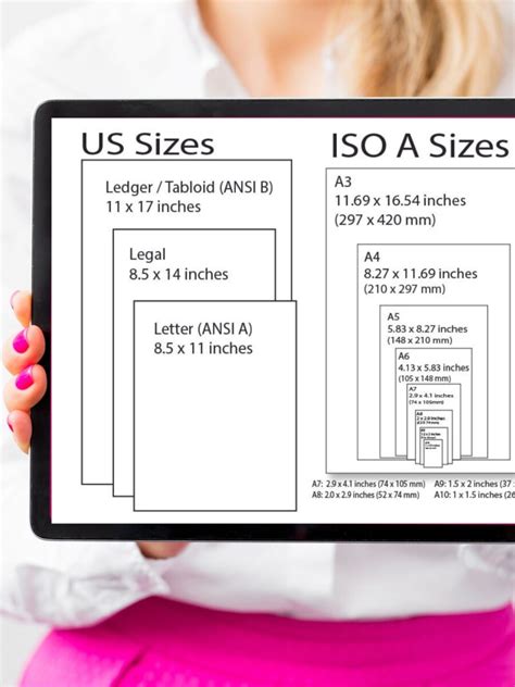 Printable Paper Size Chart Free Leap Of Faith Crafting