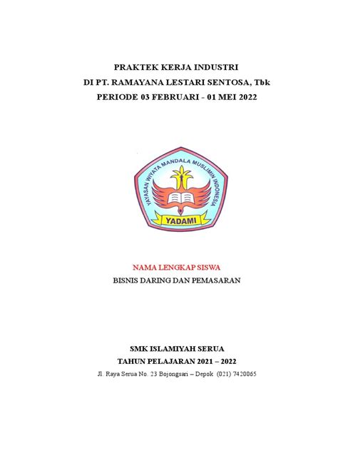 Cover Laporan Pkl Pdf