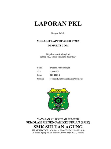 Cover Laporan Pkl Pdf