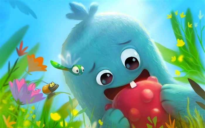 Cute Monster Illustration HD Theme Design Views:22904