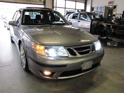 05 saab 9-5aero rare5 spd exel condt,park asst,hid's,nav!!,cooled seats mint!