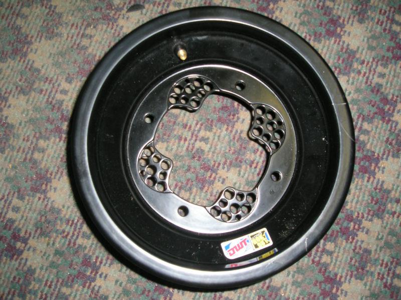 Dwt rok out 4/156 bolt pattern 10x5 black front wheel