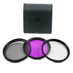 3 Piece 67MM Digital Filter Kit - UV, CPL, FLD with Case