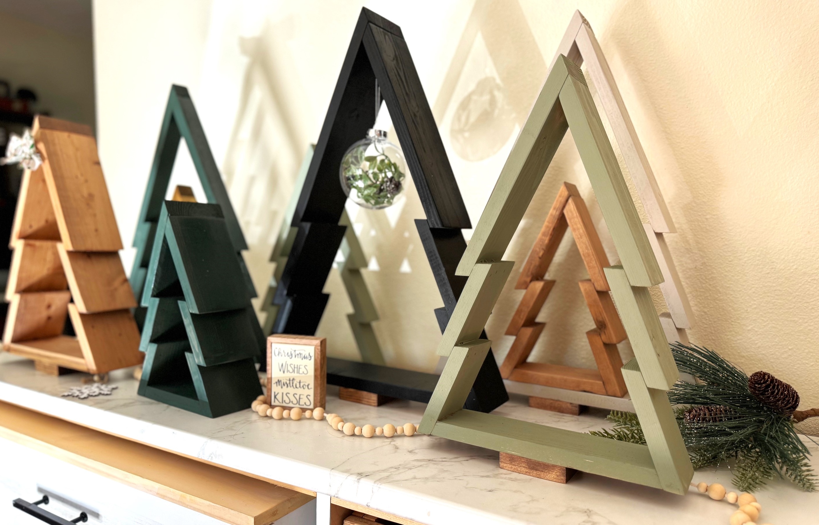 diy wood Christmas tree decor plans