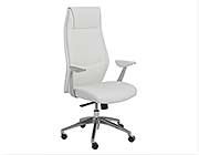 Crosby High Back White Office Chair