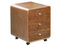 Jual 3 Drawer Pedestal on Wheels - Walnut